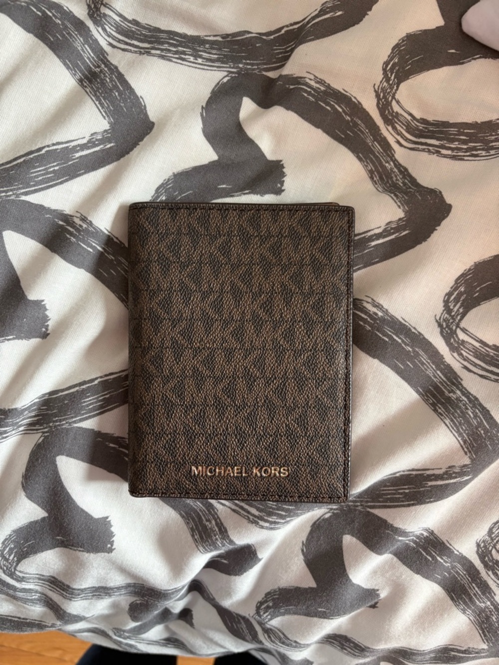 Michael Kors Brown Signature Passport Wallet